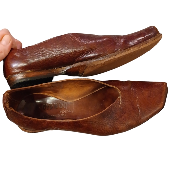 Cydwoq Vintage Asymmetrical Unique Leather Handmade Fairycore Witchcore 36 FLAW - Picture 3 of 16